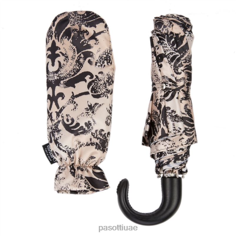 مظلة | 257 50998-44 ع - مظلة قابلة للطي باللونين الأسود والبيج PASOTTI Z446V597